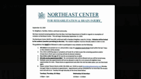 What Northeastcenter.com website looked like in 2020 (3 years ago)