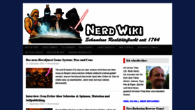 What Nerd-wiki.de website looked like in 2020 (3 years ago)