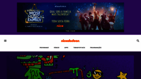 What Nickelodeon.com.br website looked like in 2020 (3 years ago)