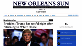 What Neworleanssun.com website looked like in 2020 (3 years ago)