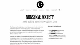 What Nonsensesociety.com website looked like in 2020 (3 years ago)