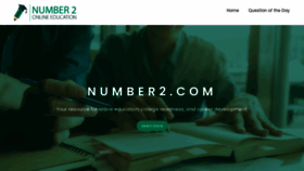 What Number2.com website looked like in 2020 (3 years ago)