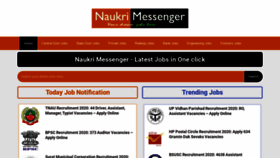 What Naukrimessenger.com website looked like in 2020 (3 years ago)