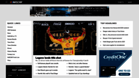 What Nascar.com website looked like in 2020 (3 years ago)