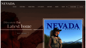 What Nevadamagazine.com website looked like in 2020 (3 years ago)