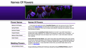 What Namesofflowers.net website looked like in 2020 (3 years ago)