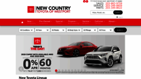 What Newcountrywestporttoyota.com website looked like in 2020 (3 years ago)