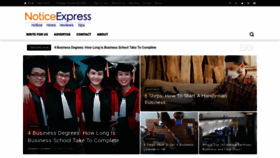 What Noticeexpress.com website looked like in 2020 (3 years ago)