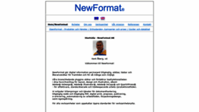 What Newformat.se website looked like in 2020 (3 years ago)