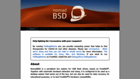 What Nomadbsd.org website looked like in 2020 (3 years ago)