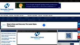 What Narayanatutorial.com website looked like in 2020 (3 years ago)