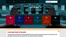 What Norwich.gov.uk website looked like in 2020 (3 years ago)