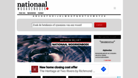 What Nationaalwoordenboek.nl website looked like in 2020 (3 years ago)