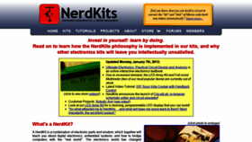 What Nerdkits.com website looked like in 2020 (3 years ago)
