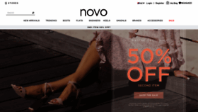 What Novoshoes.co.nz website looked like in 2020 (5 years ago)