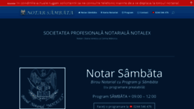 What Notarsambata.ro website looked like in 2020 (3 years ago)