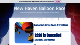 What Newhavenballoonrace.com website looked like in 2020 (3 years ago)
