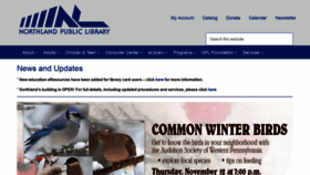 What Northlandlibrary.org website looked like in 2020 (3 years ago)