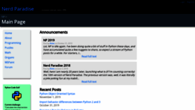 What Nerdparadise.com website looked like in 2020 (3 years ago)
