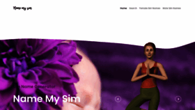 What Namemysim.com website looked like in 2020 (3 years ago)