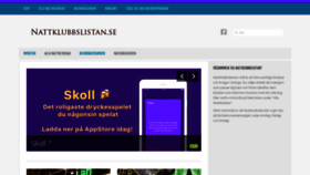 What Nattklubbslistan.se website looked like in 2020 (3 years ago)