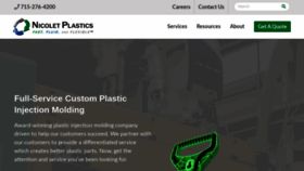 What Nicoletplastics.com website looked like in 2020 (5 years ago)