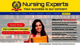 What Nursingexperts.in website looked like in 2020 (3 years ago)