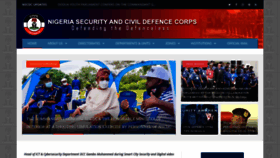What Nscdc.gov.ng website looked like in 2020 (3 years ago)