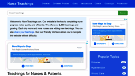 What Nurseteachings.com website looked like in 2020 (3 years ago)