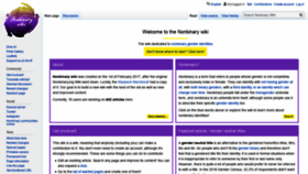 What Nonbinary.wiki website looked like in 2020 (3 years ago)