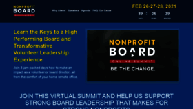 What Nonprofitboardsummit.org website looked like in 2020 (3 years ago)