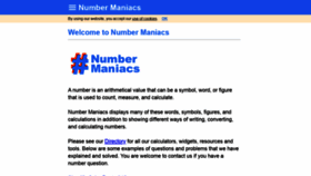 What Numbermaniacs.com website looked like in 2020 (3 years ago)
