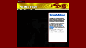 What Netflixprize.com website looked like in 2020 (3 years ago)