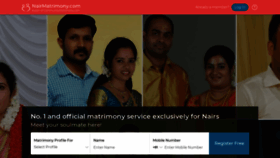 What Nairmatrimony.com website looked like in 2020 (3 years ago)