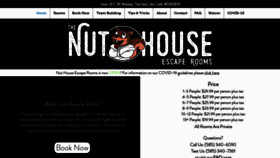 What Nuthouseescaperooms.com website looked like in 2020 (3 years ago)