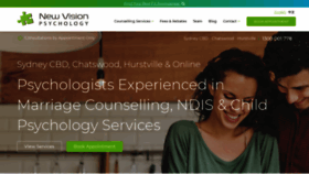 What Newvisionpsychology.com.au website looked like in 2020 (3 years ago)