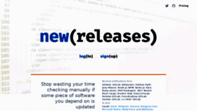 What Newreleases.io website looked like in 2020 (3 years ago)