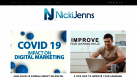 What Nickijenns.com website looked like in 2020 (3 years ago)