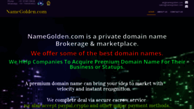 What Namegolden.com website looked like in 2020 (3 years ago)