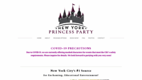 What Nyprincessparty.com website looked like in 2021 (3 years ago)