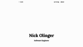 What Nickolinger.com website looked like in 2021 (3 years ago)