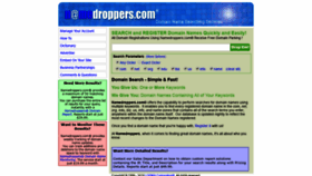 What Namedroppers.com website looked like in 2021 (3 years ago)