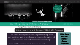 What Ngaschoolofballet.com website looked like in 2021 (3 years ago)