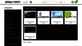 What Natural20gaming.com website looked like in 2021 (3 years ago)