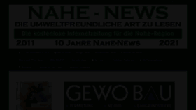 What Nahe-news.de website looked like in 2021 (3 years ago)