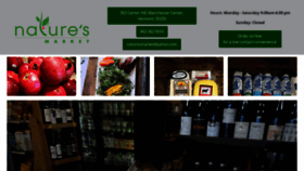 What Naturesmarketvt.com website looked like in 2021 (5 years ago)