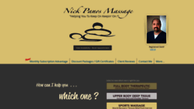 What Nickpanosmassage.com website looked like in 2021 (3 years ago)