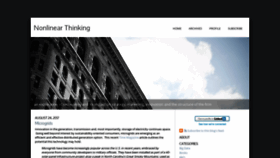 What Nonlinearthinkingblog.com website looked like in 2021 (3 years ago)