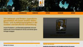 What Neuhof.org website looked like in 2021 (3 years ago)