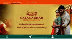 What Nayanashahmatrimony.com website looked like in 2021 (3 years ago)